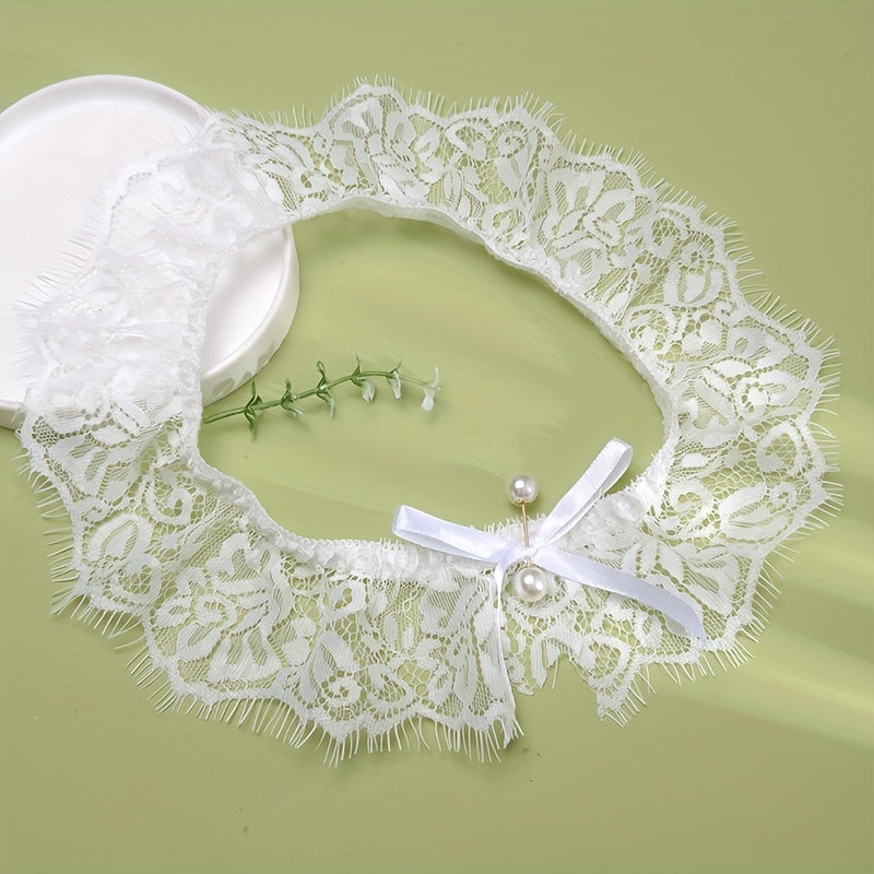 Faux Pearl Lace Legs Band Bridal Wedding Accessories