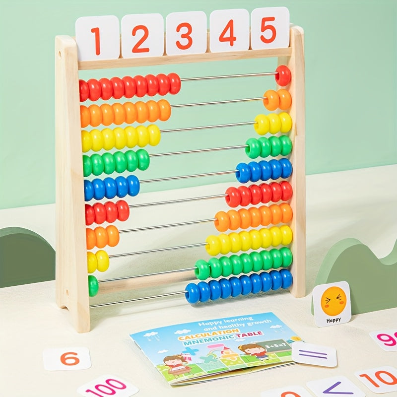 Wooden Math Toy Calculation Rack for Addition & Subtraction