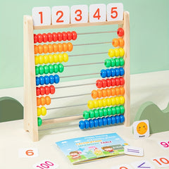 Wooden Math Toy Calculation Rack for Addition & Subtraction