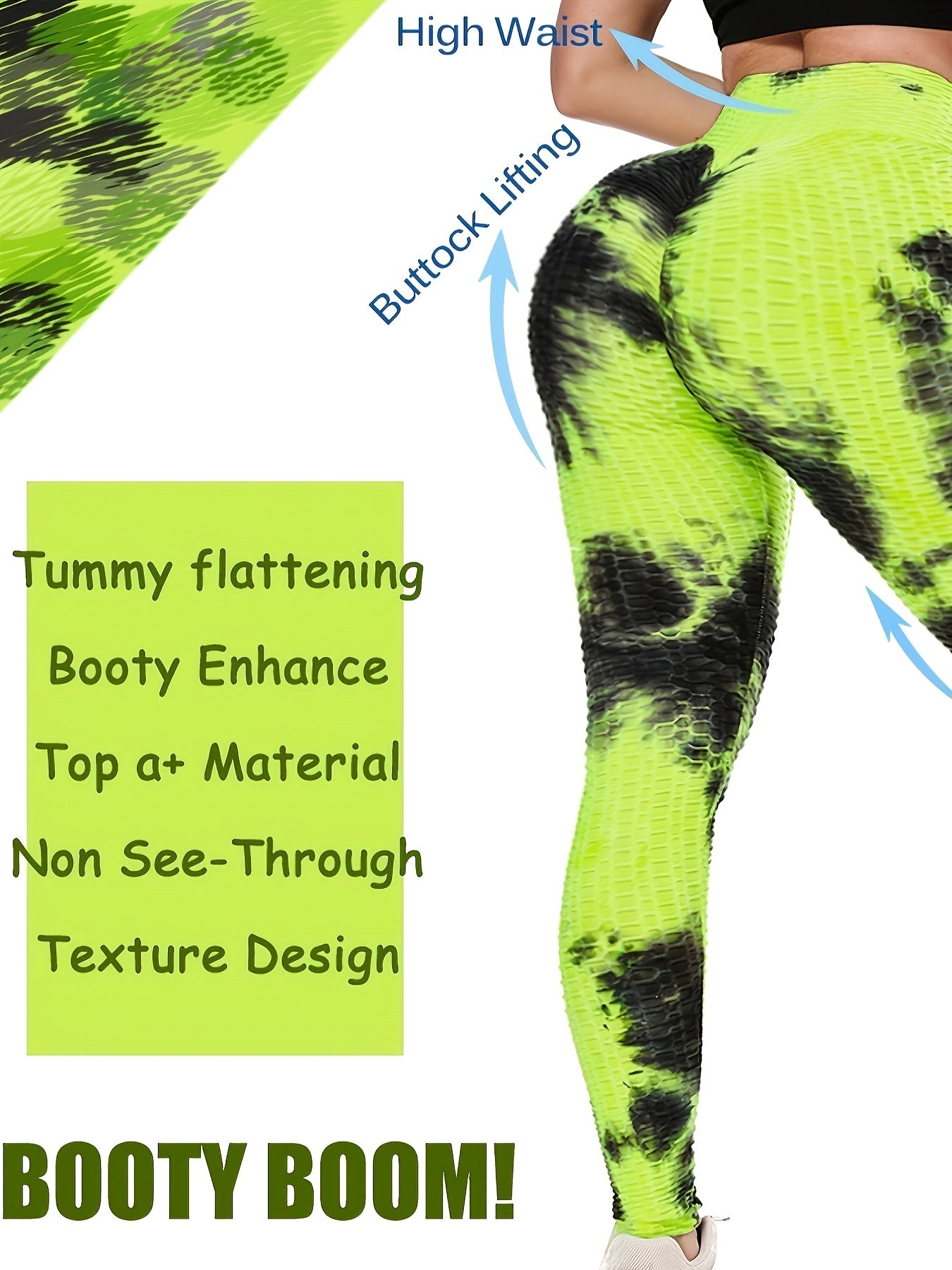 Tie Dye Butt Lifting Leggings High Waisted Tummy Control Yoga Pants
