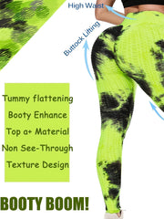 Tie Dye Butt Lifting Leggings High Waisted Tummy Control Yoga Pants