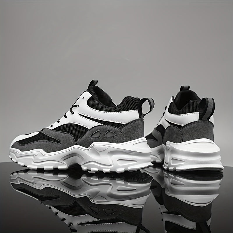 Men's Block Ankle Top Chunky Sneakers For Gym