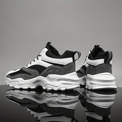 Men's Block Ankle Top Chunky Sneakers For Gym