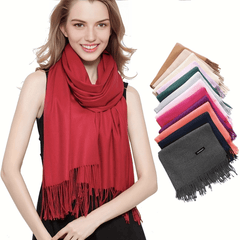 Warm Tassel Scarf Windproof Plush Headband Soft Comfortable Large Turban
