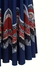 Women's Plus Tribal Print Maxi Dress