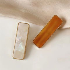 2pcs Retro Square Hair Clip Side Clip Bangs Clip Hair Accessories For Girls