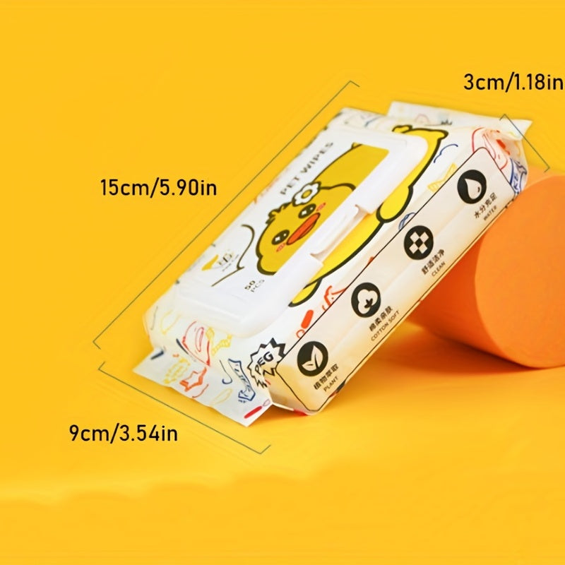 Pet Care Wipes for Cats and Dogs, Pure Water Pads, Portable Cleaning Supplies