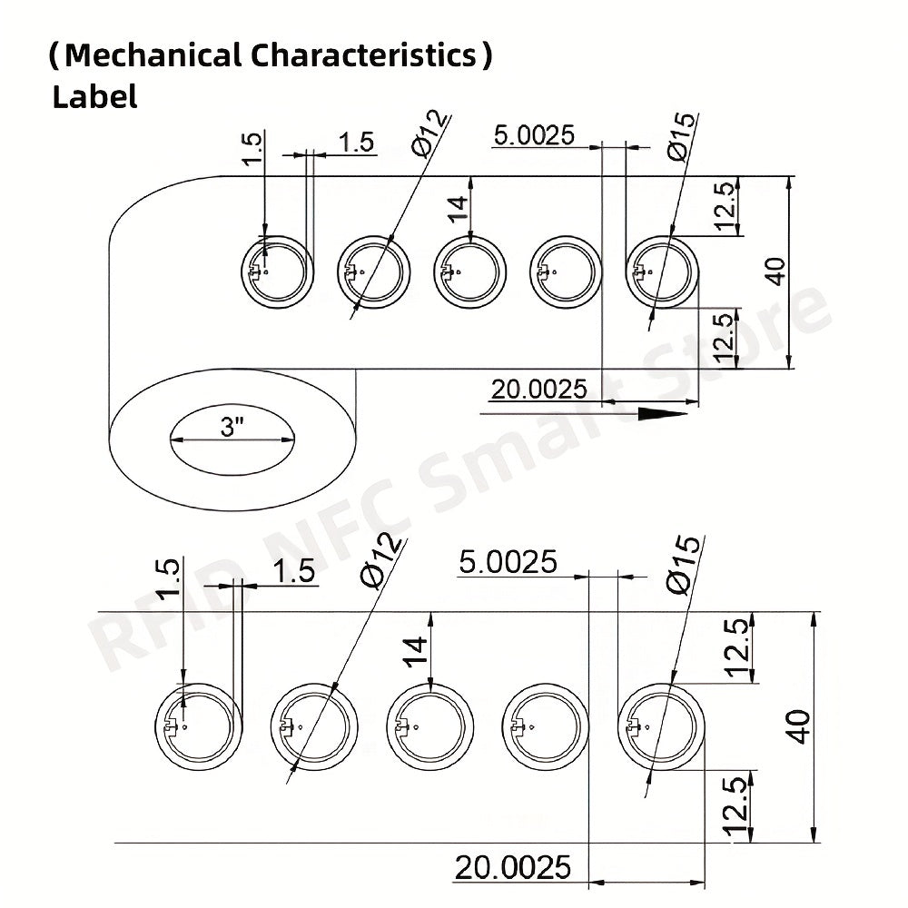 10pcs RFID UHF Tags Long Range Sticker Wet Inlay 860-960mhz