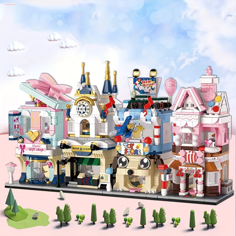 City Scene Street View Mini Building Model Creative Ornaments