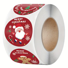 Cowhide Adhesive Label Merry Christmas Holiday Decoration Label