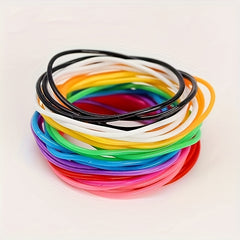 25 Pcs Elastic Bands Silicone Thin Bracelets Round Ring Accessories
