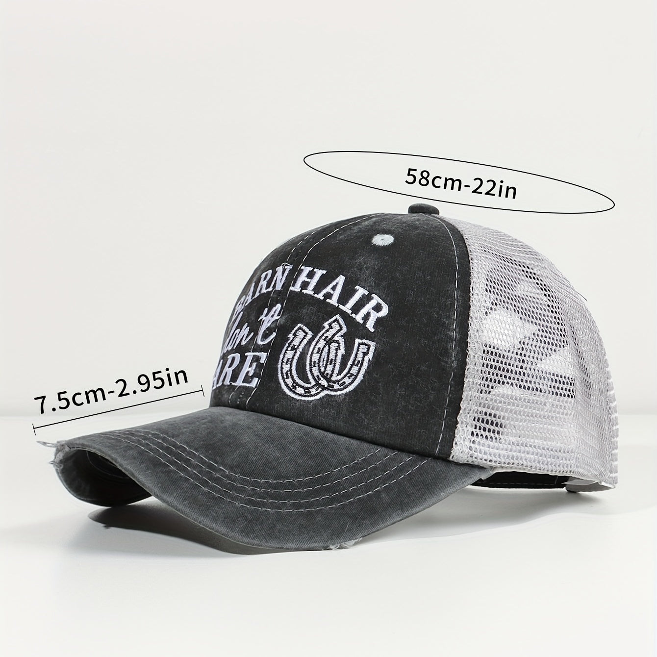 Barn Hair Dont Care Trucker Hat Breathable Mesh Baseball Cap