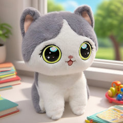 Creative Cat Plush Doll Kitten Stuffed Toy Birthday Gift for Girls