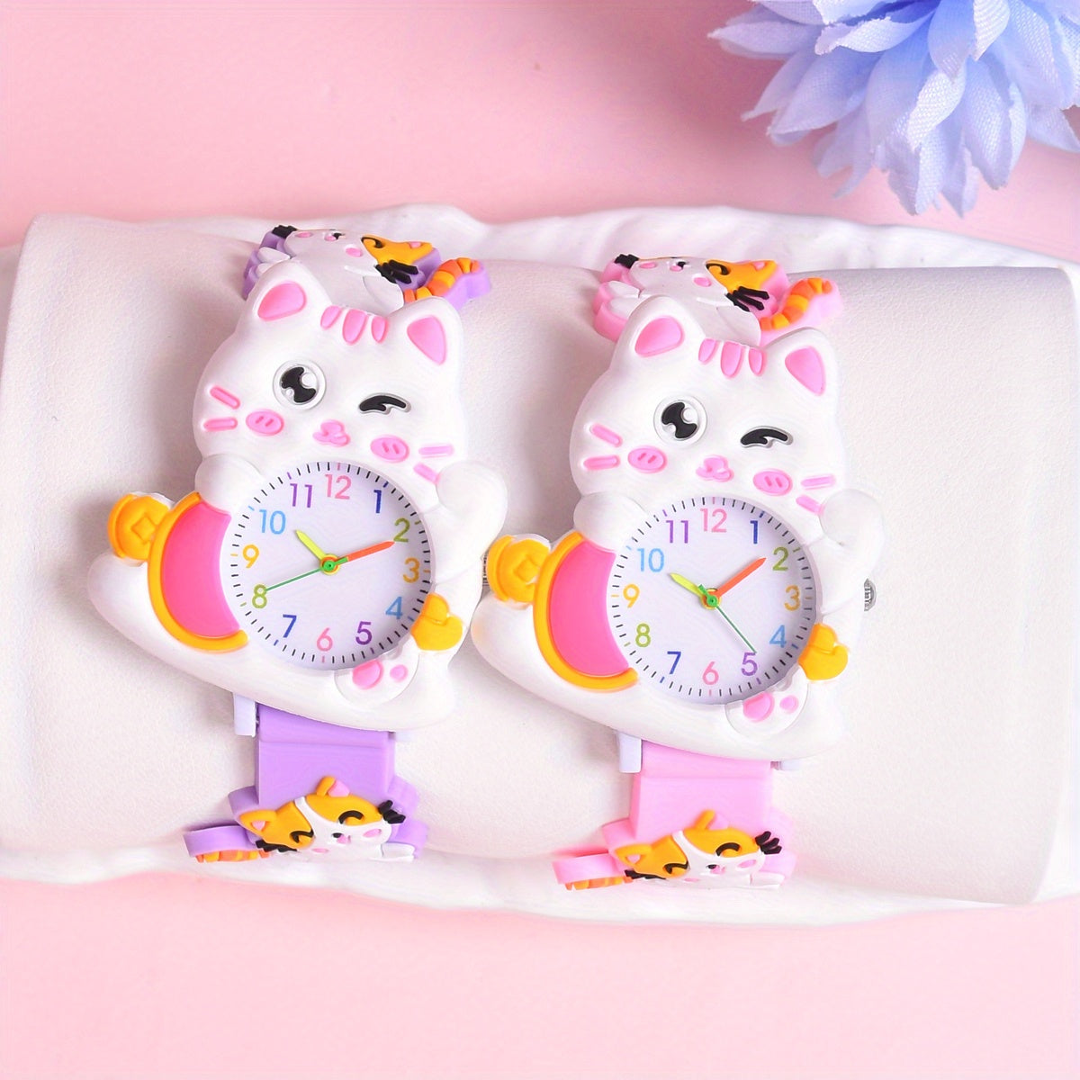 Cute Bunny Cat Silicone Girls' Watch