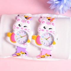 Cute Bunny Cat Silicone Girls' Watch