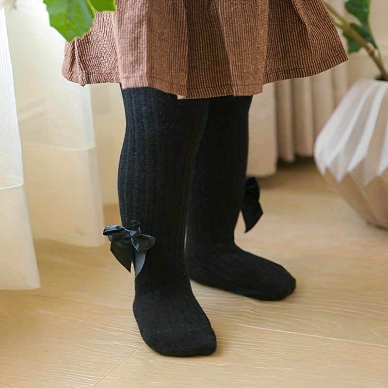 3 Pairs Girls Pantyhose Baby Pantyhose Bow Spring Autumn Leggings