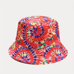 Tie Dye Bucket Hat Printed Hip Hop Unisex Basin Hat Lightweight Sunscreen Fisher