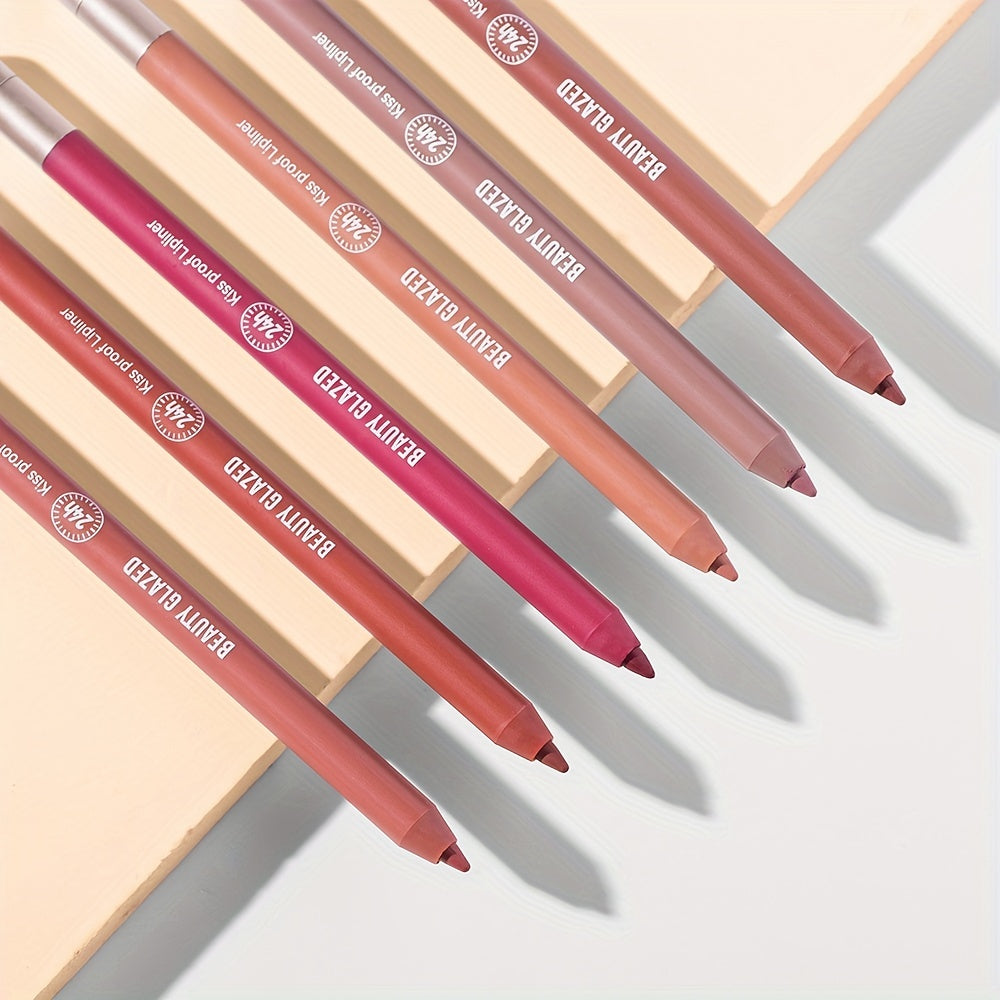BEAUTY GLAZED 10 Colors Lip Liner Waterproof Matte Lip Pencil