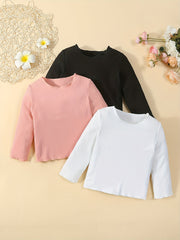 Toddler Baby Girls Long Sleeve Pullover Sweatshirt Top 3pcs Set