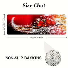 Christmas Cartoon Foot Mat Non-slip Long Strip Carpet
