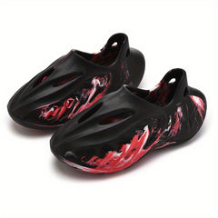 Men's Tie Dye Foam Runners Cut Out Walking Shoes
