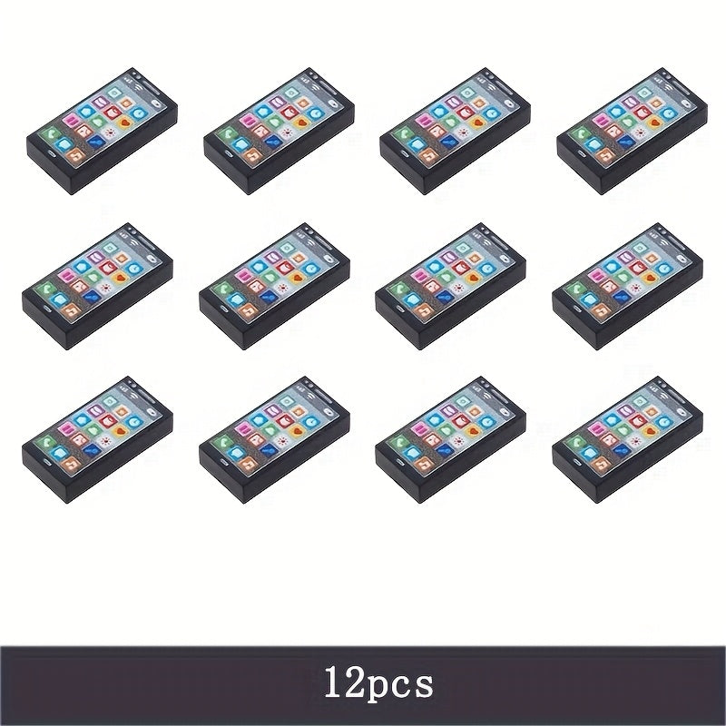 12pcs Modern Printed Phone Assembly Puzzle Toy Spare Parts for Man Figure Tools