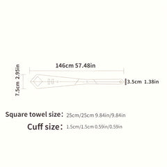 1pc Business Tie Set with Cuff Square Scarf
