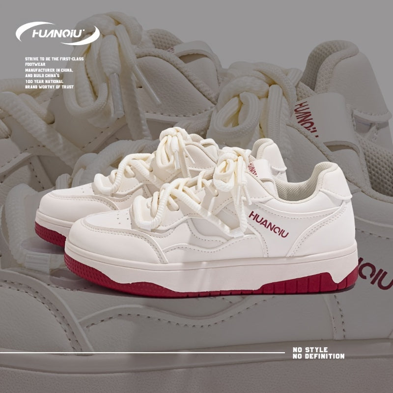 Women's Lace-up Low Skate Shoes Platform Sneakers