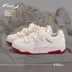 Women's Lace-up Low Skate Shoes Platform Sneakers