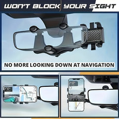 Car Rearview Mirror Travel Recorder & Phone Holder