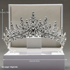 Baroque Classic Crystal Headband Crown Bridal Wedding Accessories