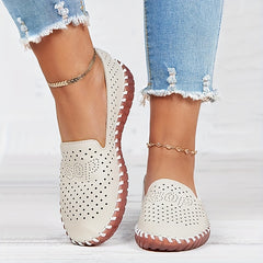 Women's Summer Hollow Out Flat Shoes Soft Sole Slip On Comfortable Loafers
