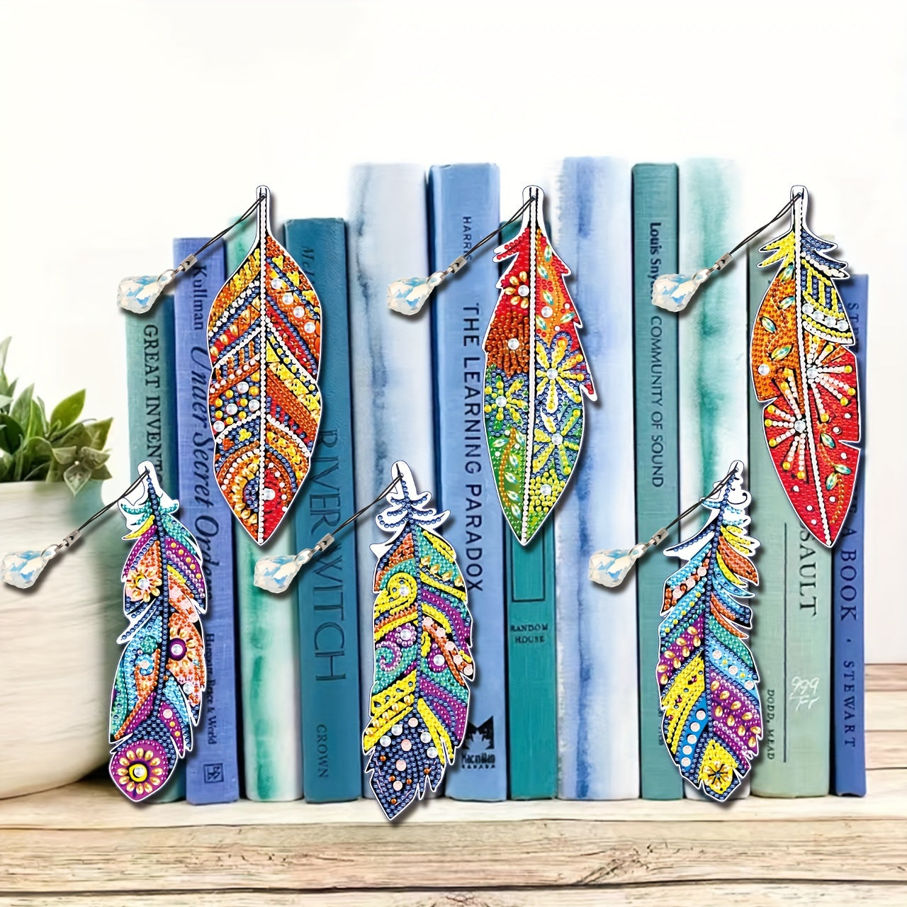 DIY Diamond Art Bookmarks Set with Tassels