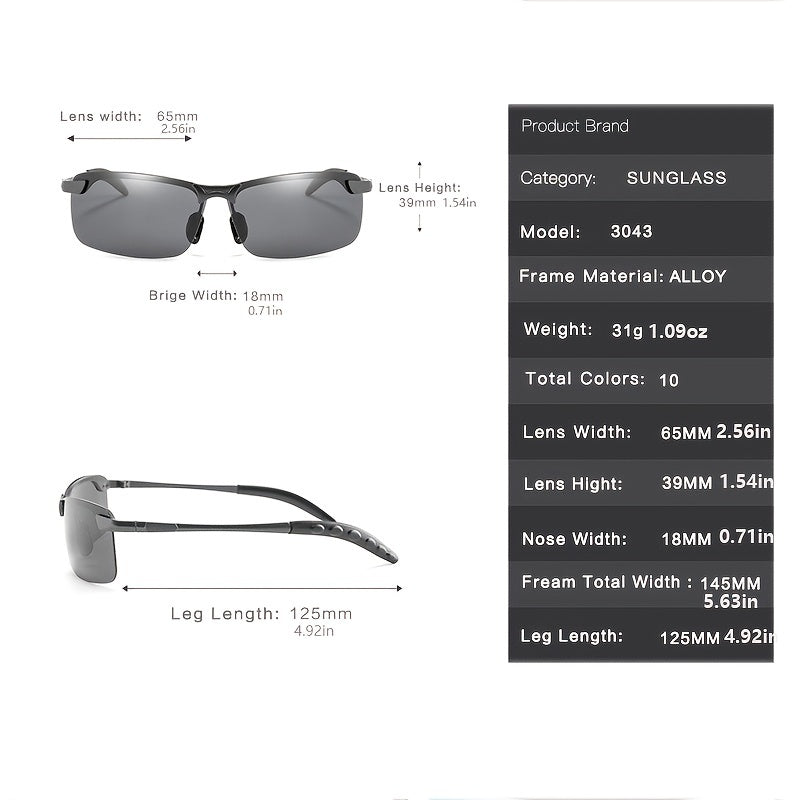 Men's Polarized Sports Sunglasses Outdoor Driving Cycling Glasses