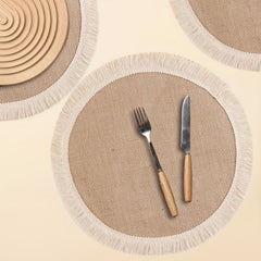 Bohemian Style Round Polyester Coaster Wedding Table Mat