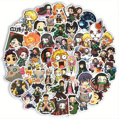 50pcs Anime Stickers Waterproof for Water Bottles Laptop