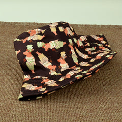 Miss Horse Print Sunshade Bucket Hat for Men Women