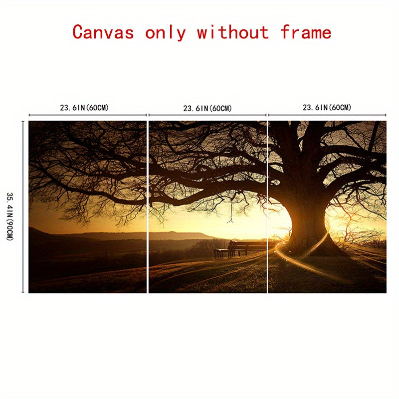 3pc Landscape Canvas Paintings for Home Decor 23.6x35.4 Inches