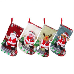 Large Christmas Socks Ornaments Gift Bag