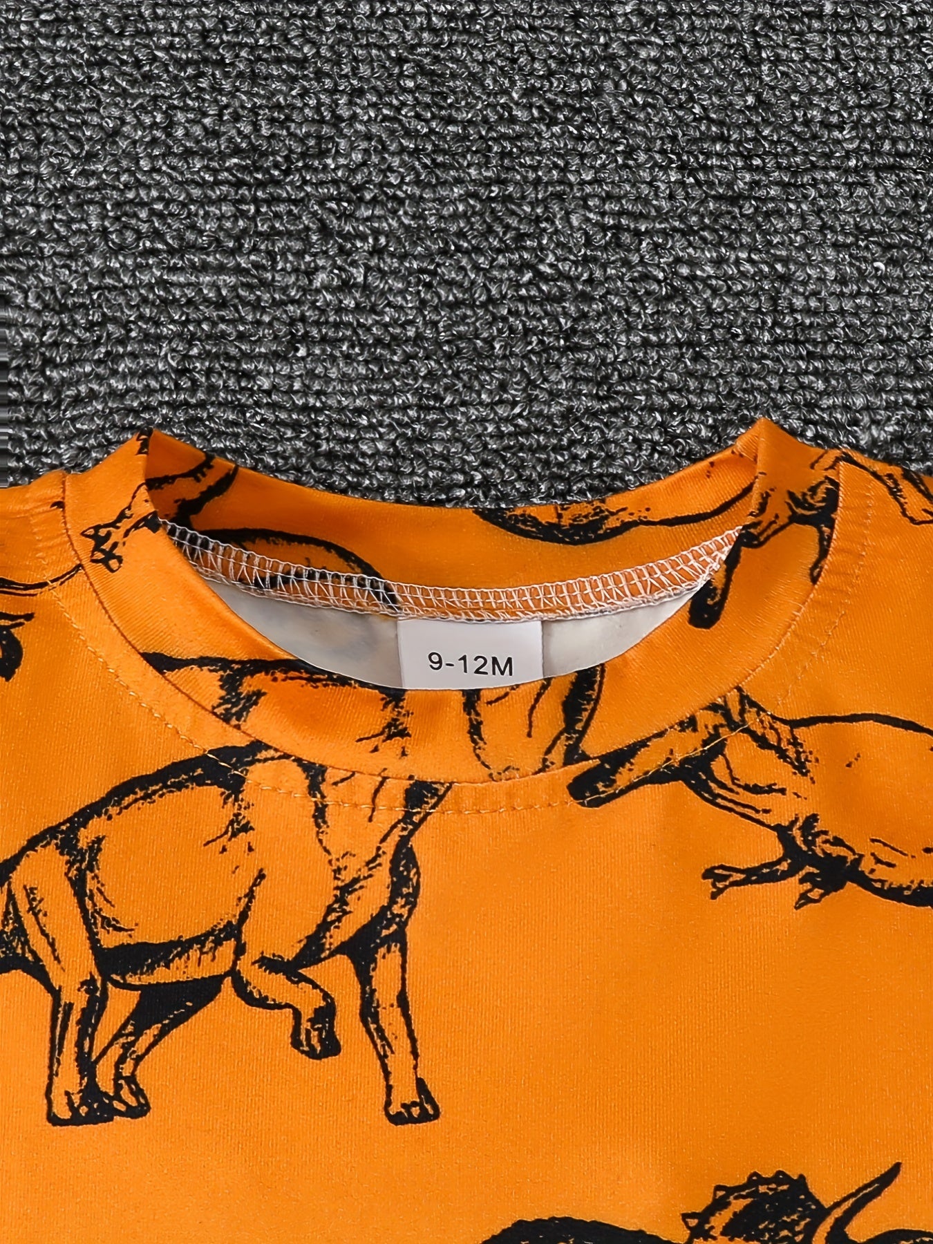2pcs Little Boy Casual Dinosaurs Graphic Short Sleeve Tees & Shorts Set