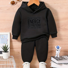 Funny Letter Print Baby Sweatshirt and Trousers Set