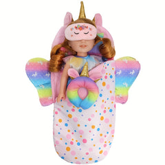 Unicorn Rainbow Sleeping Bag for 17 18 Inch Dolls Doll Clothing and Accessories