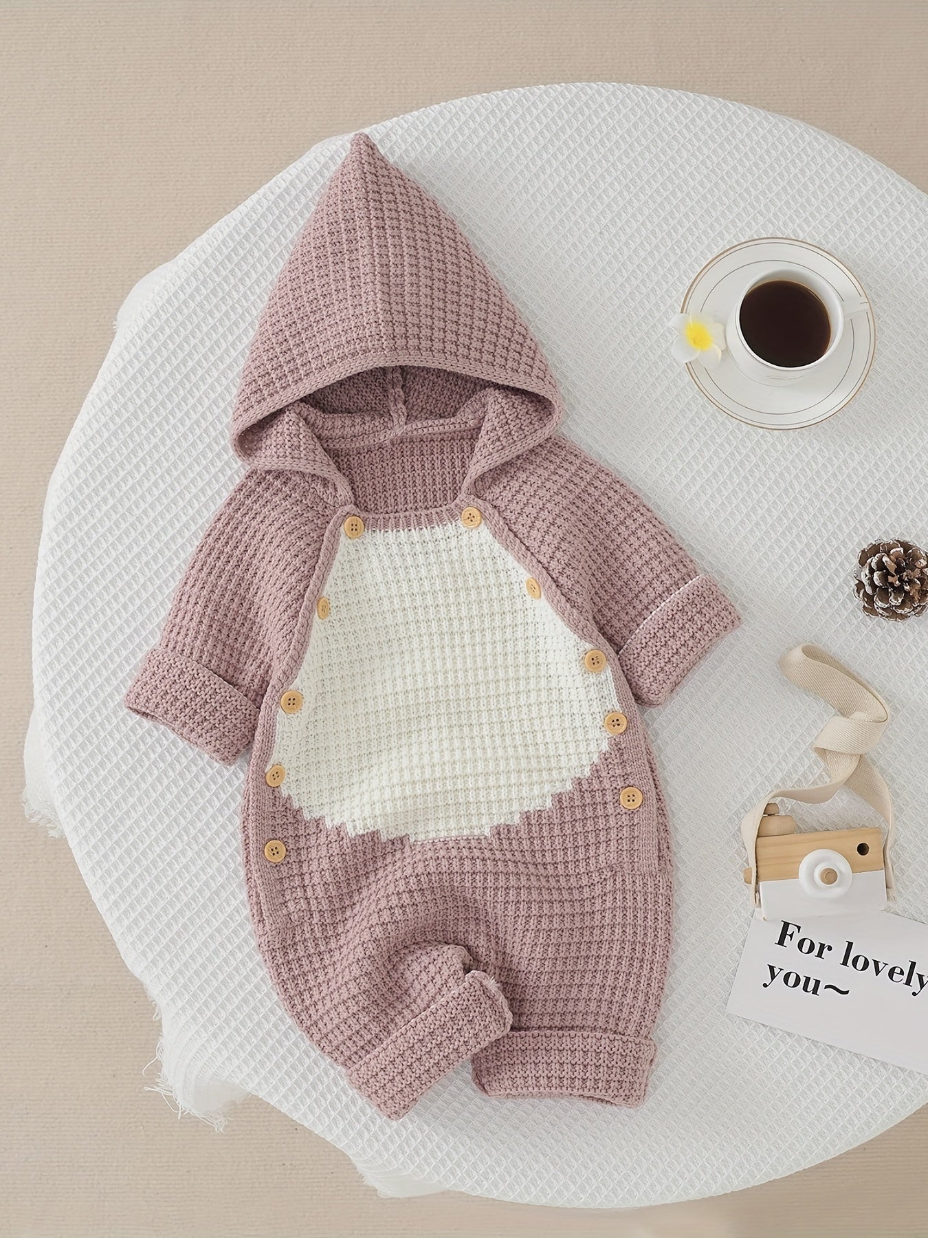 Baby Onesie Sweater Newborn Hooded Long Sleeve Casual Jumpsuit