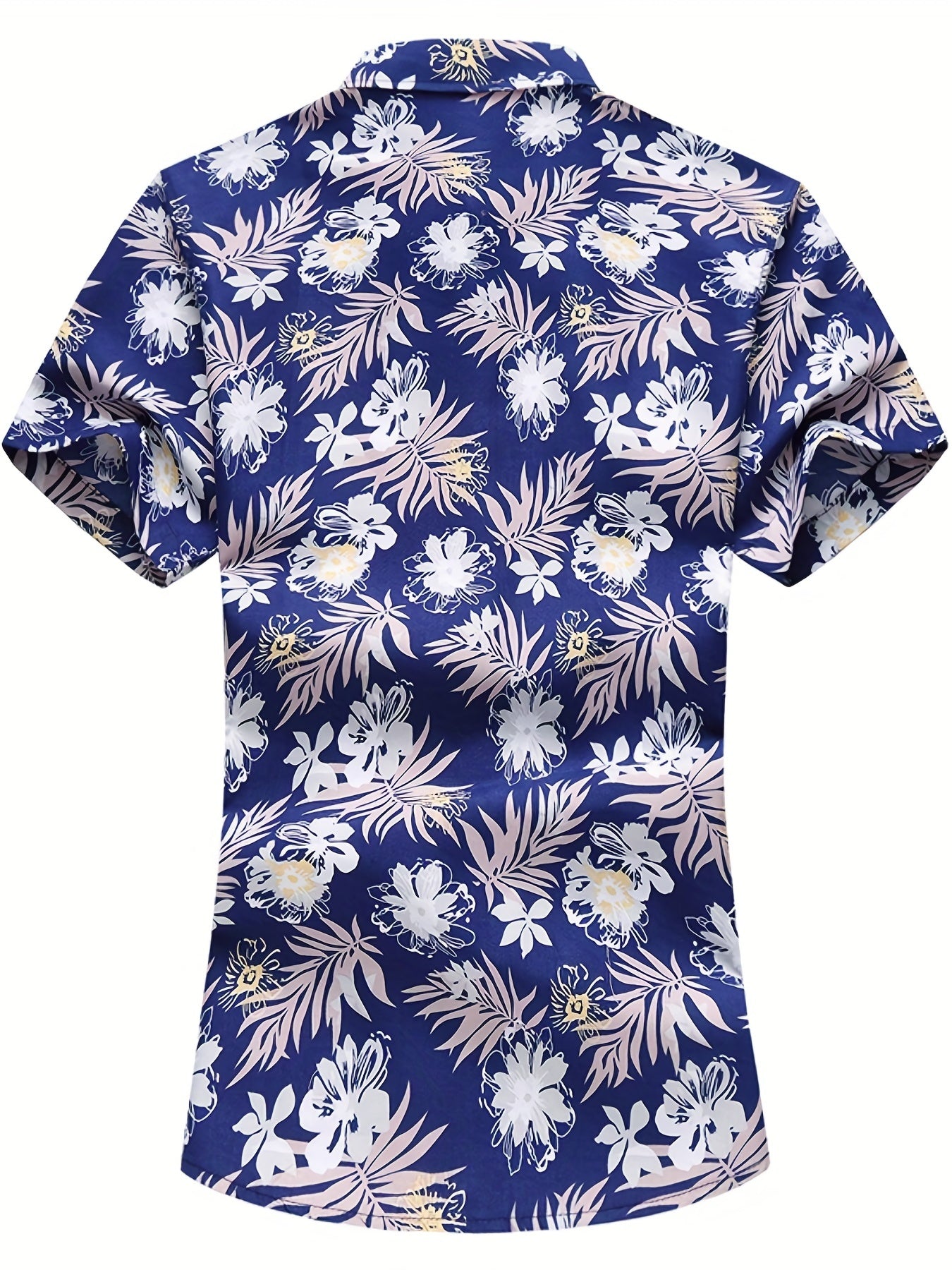 Men's Floral Print Camp Collar Hawaiian Shirt