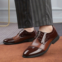 Men's Lace Up Derby Shoes Business Formal Wedding Events