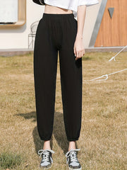 Casual Elastic Waist Jogger Pants