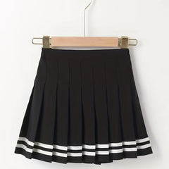 Youth Girls' High Waist Pleated Skirt School Uniform Short Skirt