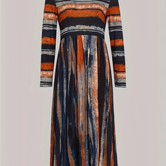 Tie Dye Long Sleeve Maxi Dress