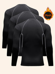 Men's Quick Drying Sweatshirt for Outdoor Gym Running - Long Sleeved Warm Top