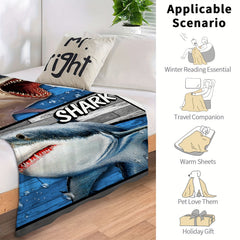 Creative Shark Blanket Soft Comfortable Flannel Throw Blanket For Sofa Bed